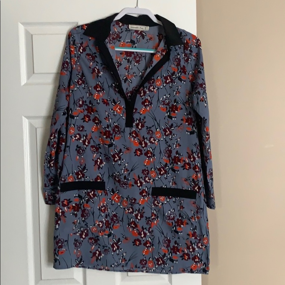 Japanese Flower Print Dress
